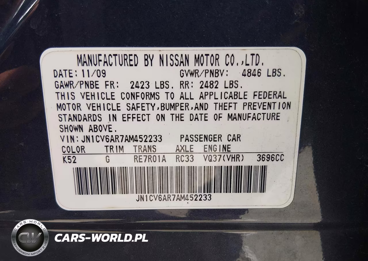 2010 Infiniti G37X VIN:JN1CV6AR7AM452233 - 9