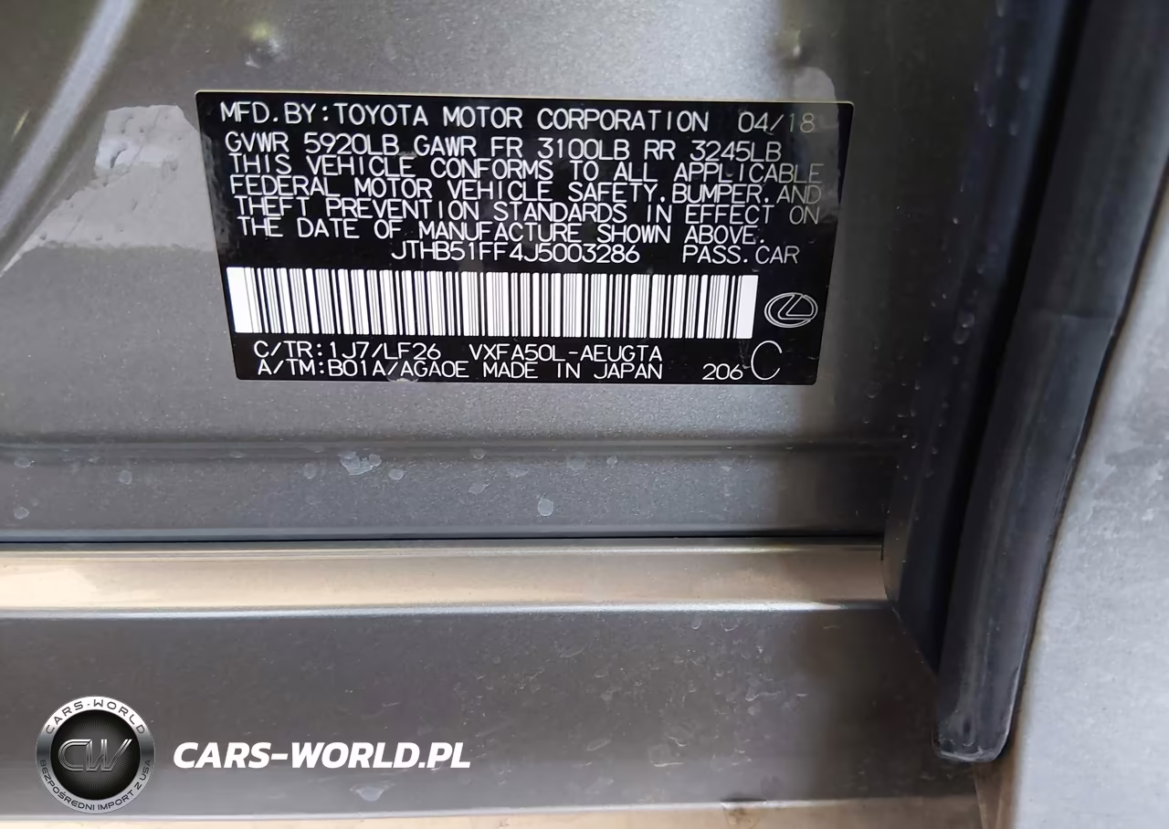 2018 Lexus Ls 500 F Sport VIN:JTHB51FF4J5003286 - 9
