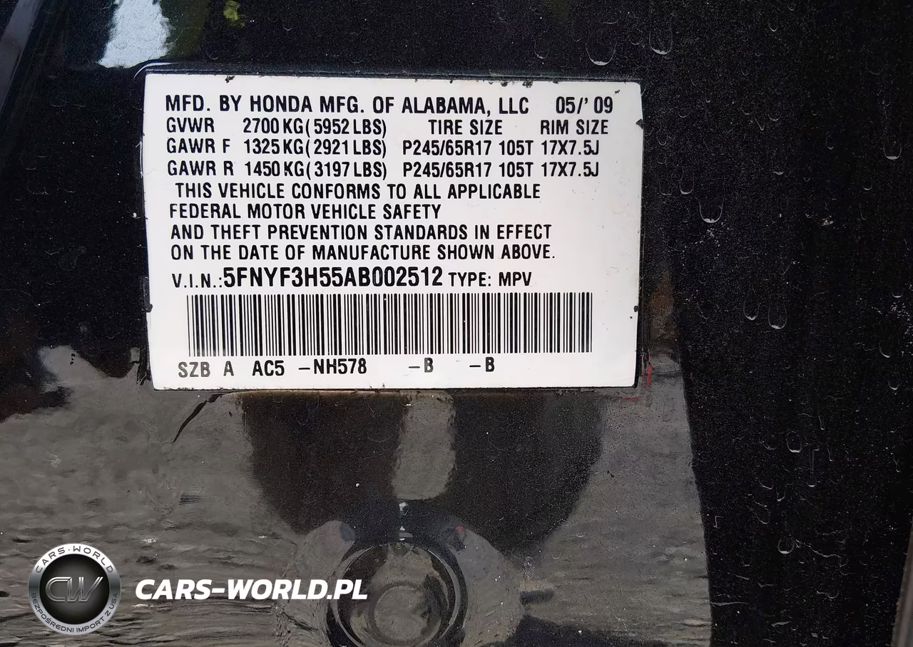 2010 Honda Pilot Ex-L VIN:5FNYF3H55AB002512 - 9