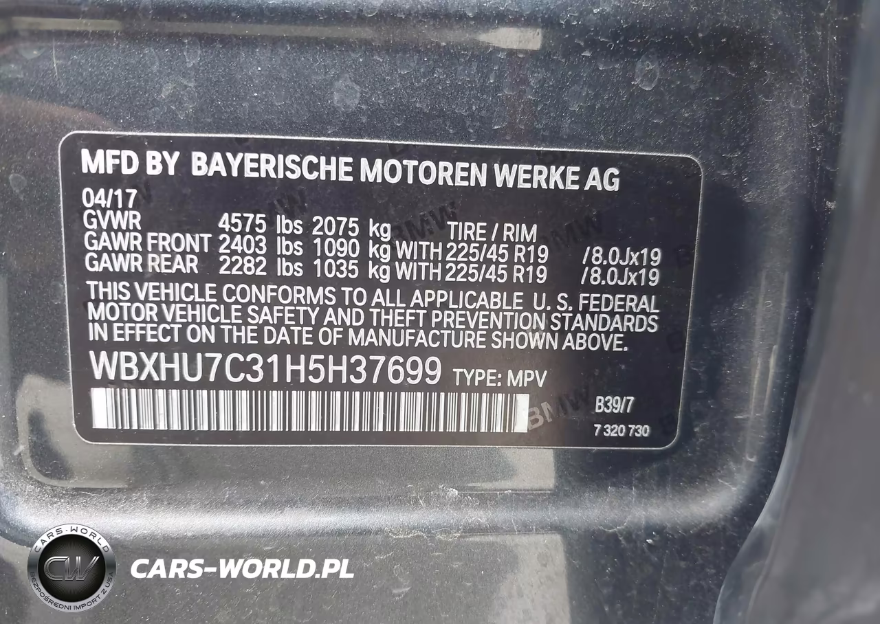 2017 BMW X1 Sdrive28I VIN:WBXHU7C31H5H37699 - 9