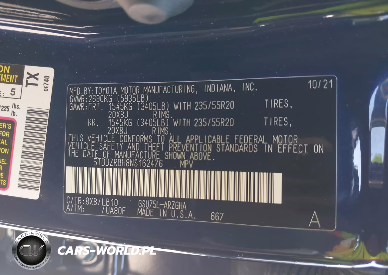 2022 Toyota Highlander Limited VIN:5TDDZRBH8NS162476 - 9
