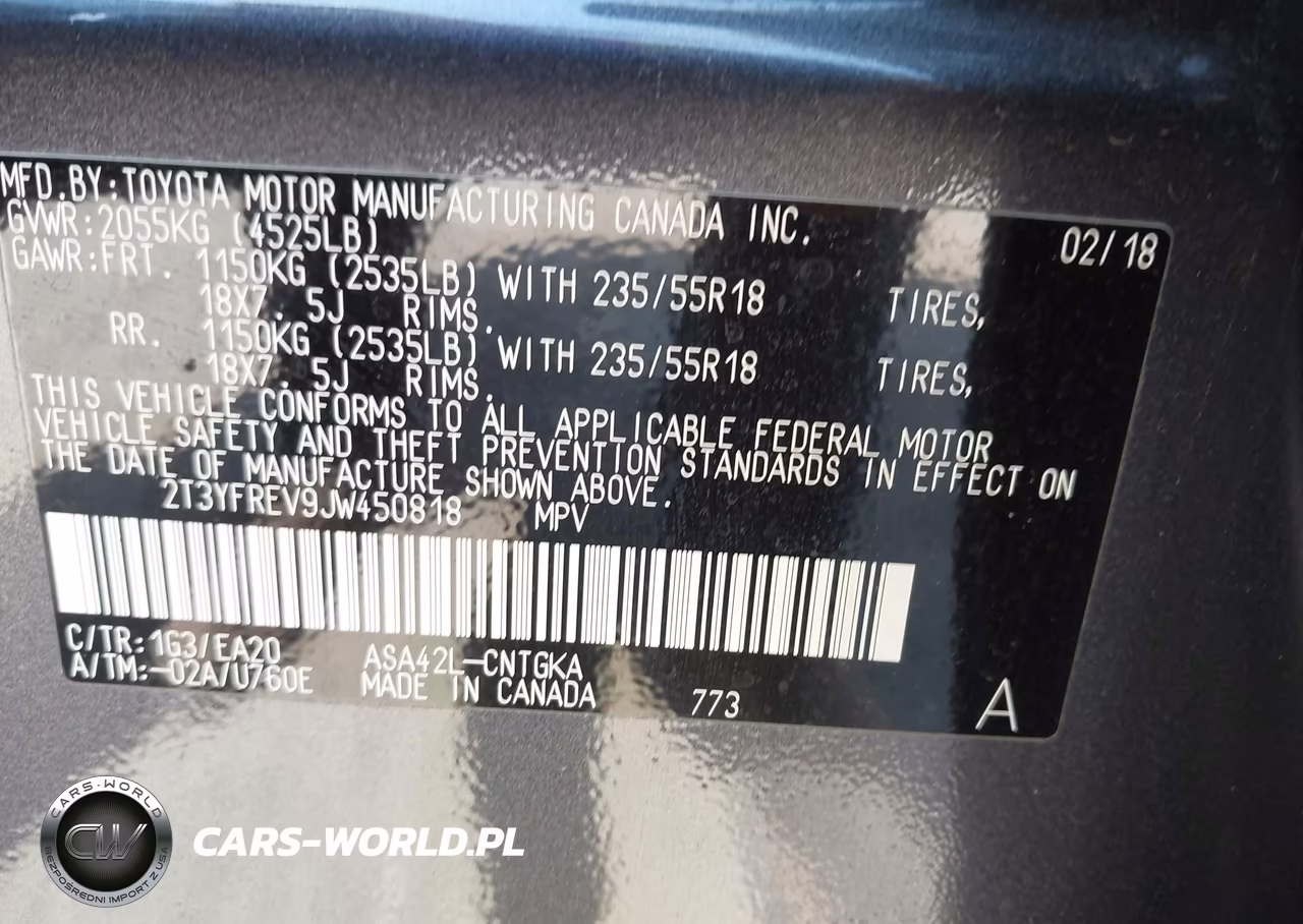 2018 Toyota Rav4 Limited VIN:2T3YFREV9JW450818 - 9