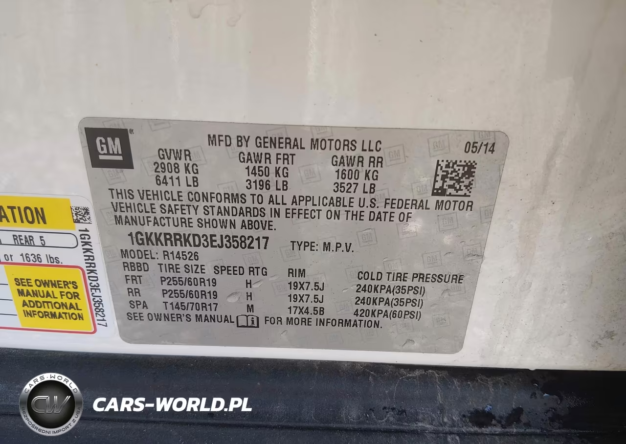2014 GMC Acadia Slt-1 VIN:1GKKRRKD3EJ358217 - 9