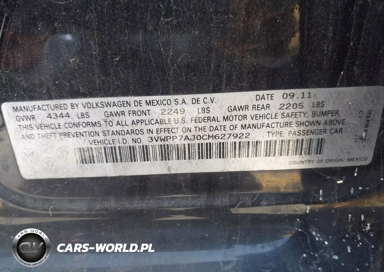 2012 Volkswagen Jetta Sportwagen 2.5L Se VIN:3VWPP7AJ0CM627922 - 9