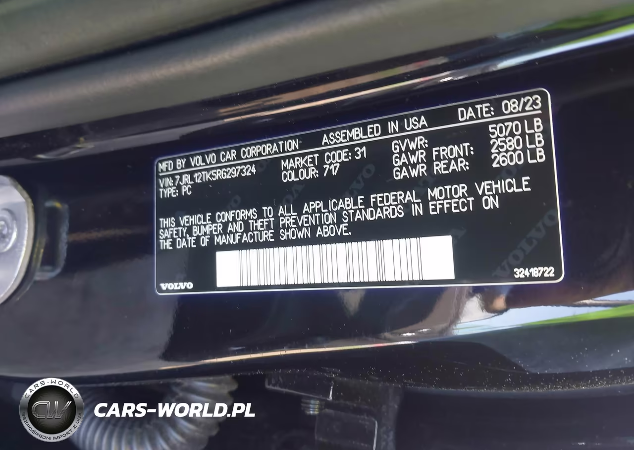 2024 Volvo S60 B5 Core Dark Theme VIN:7JRL12TK5RG297324 - 9