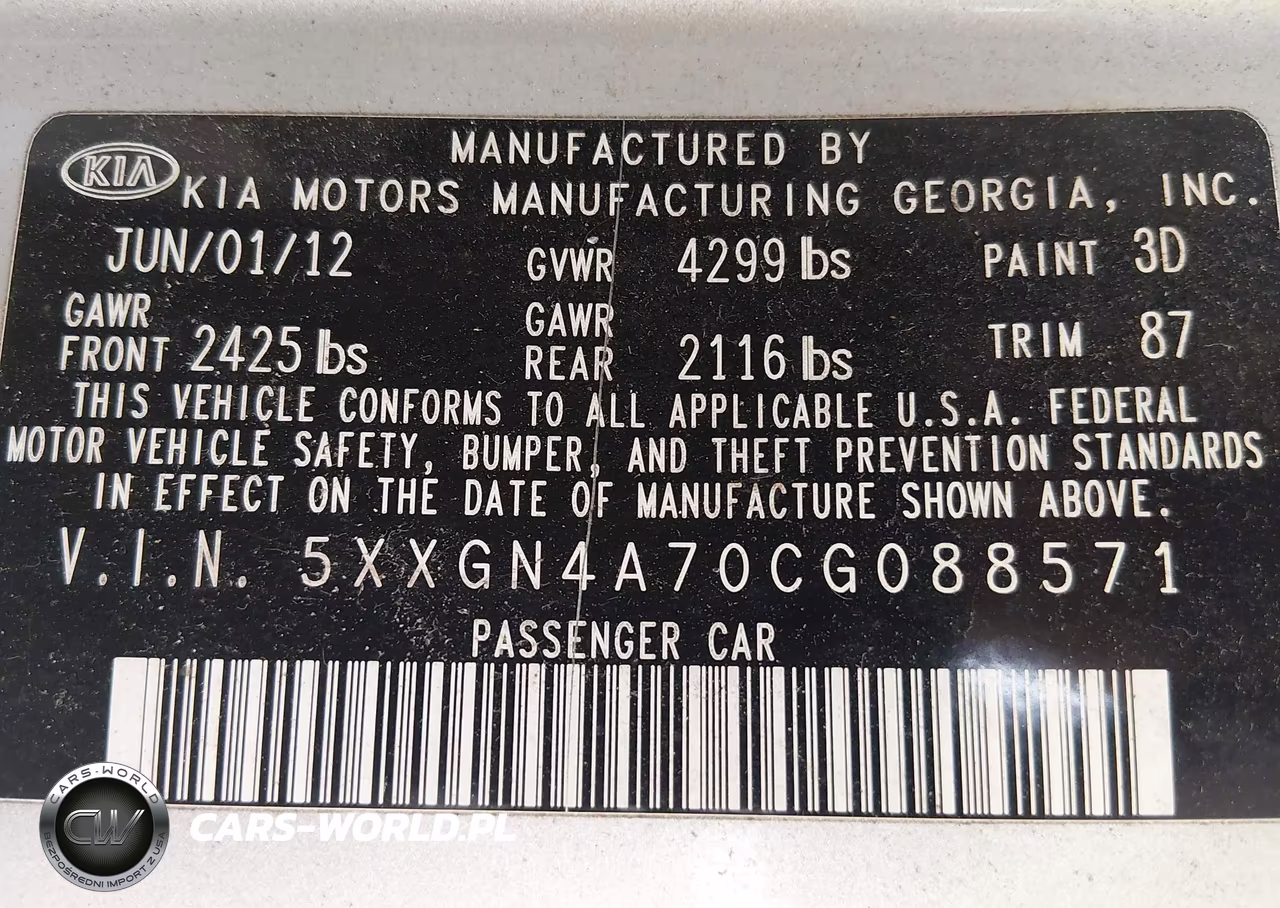 2012 Kia Optima Ex VIN:5XXGN4A70CG088571 - 9