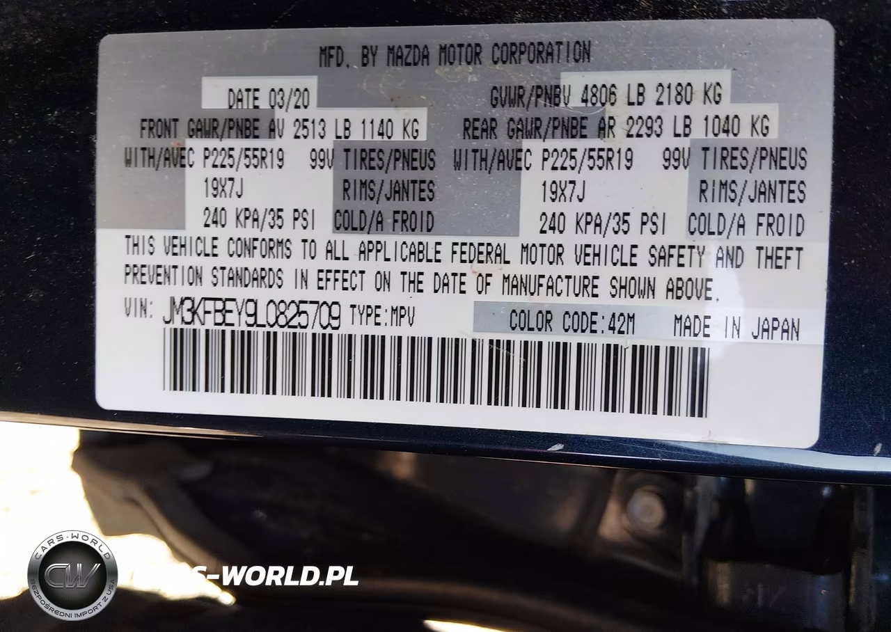 2020 Mazda Cx-5 Signature VIN:JM3KFBEY9L0825709 - 9