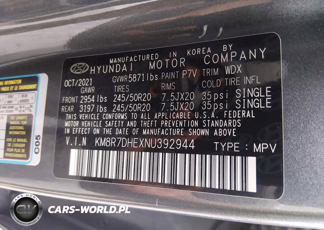 2022 Hyundai Palisade Calligraphy VIN:KM8R7DHEXNU392944 - 9