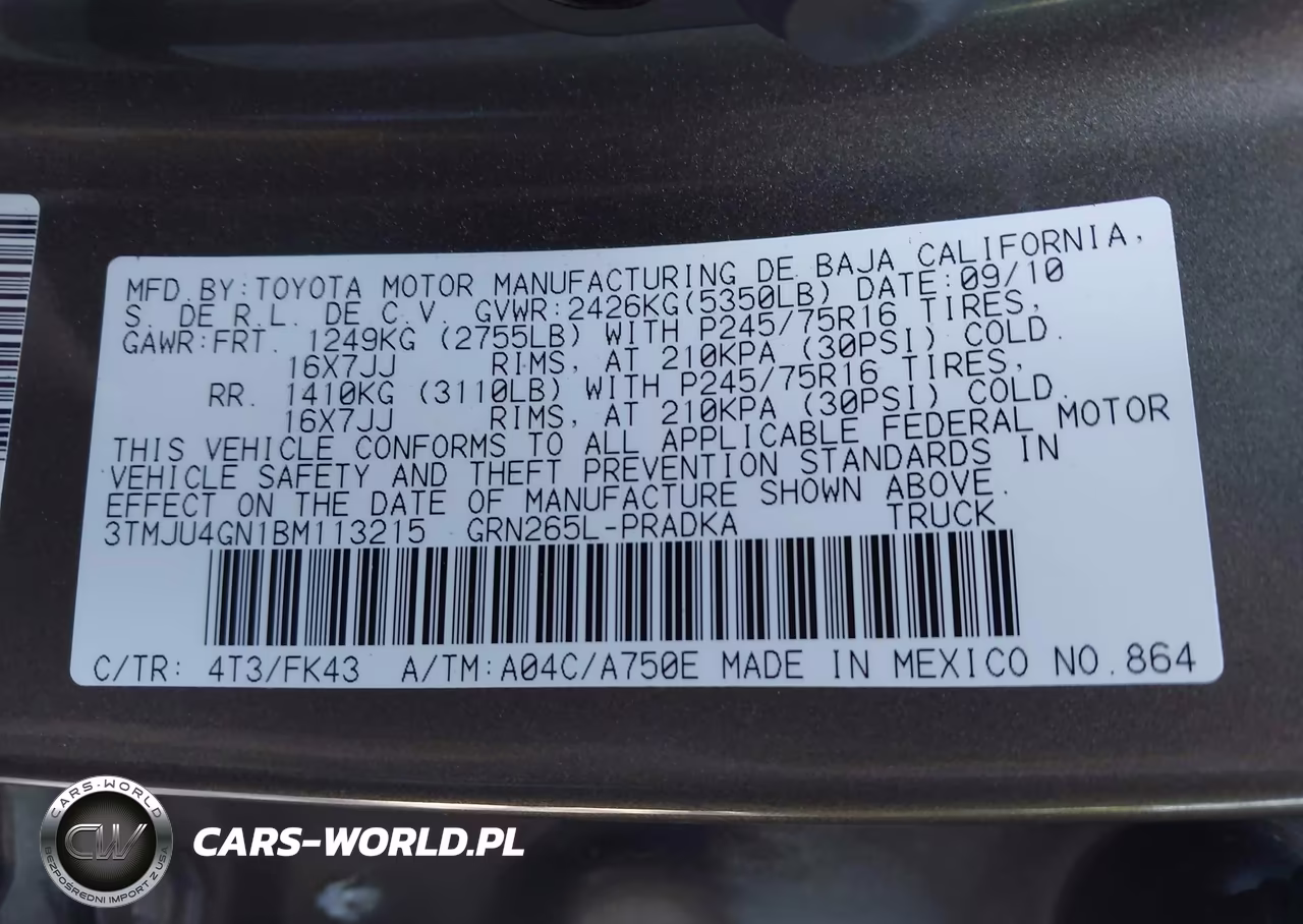 2011 Toyota Tacoma Prerunner V6 VIN:3TMJU4GN1BM113215 - 9