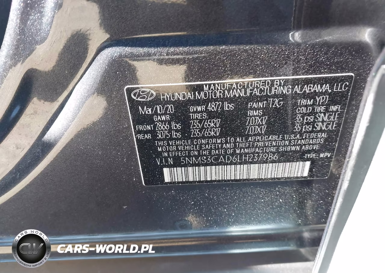 2020 Hyundai Santa Fe Sel VIN:5NMS3CAD6LH237986 - 9