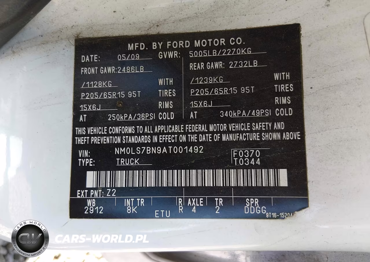 2010 Ford Transit Connect Xlt VIN:NM0LS7BN9AT001492 - 9