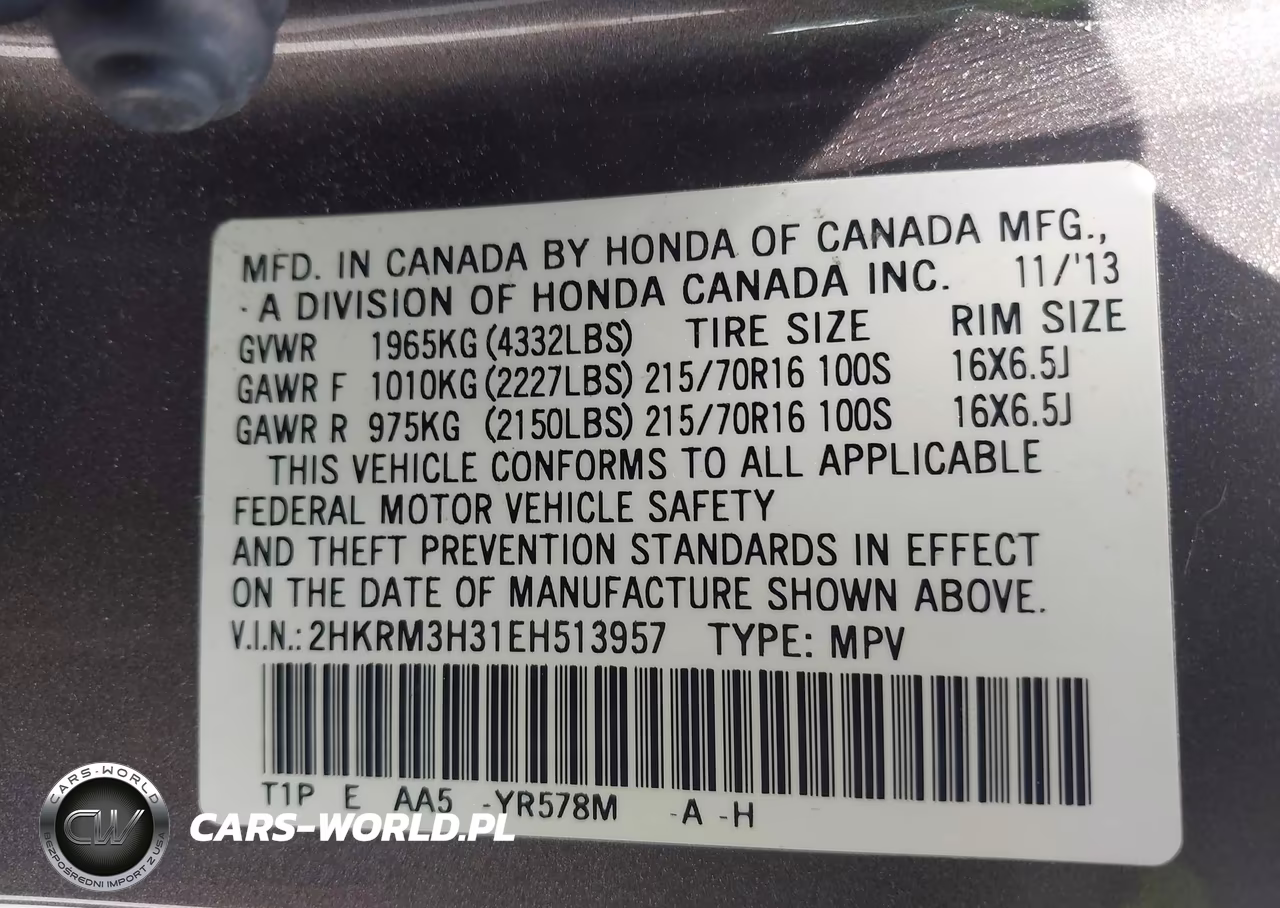 2014 Honda Cr-V Lx VIN:2HKRM3H31EH513957 - 9