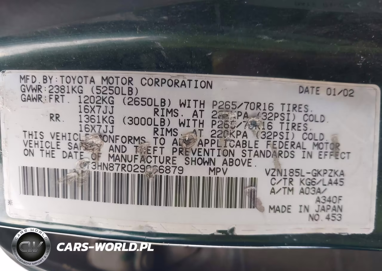 2002 Toyota 4Runner Limited V6 VIN:JT3HN87R029066879 - 9