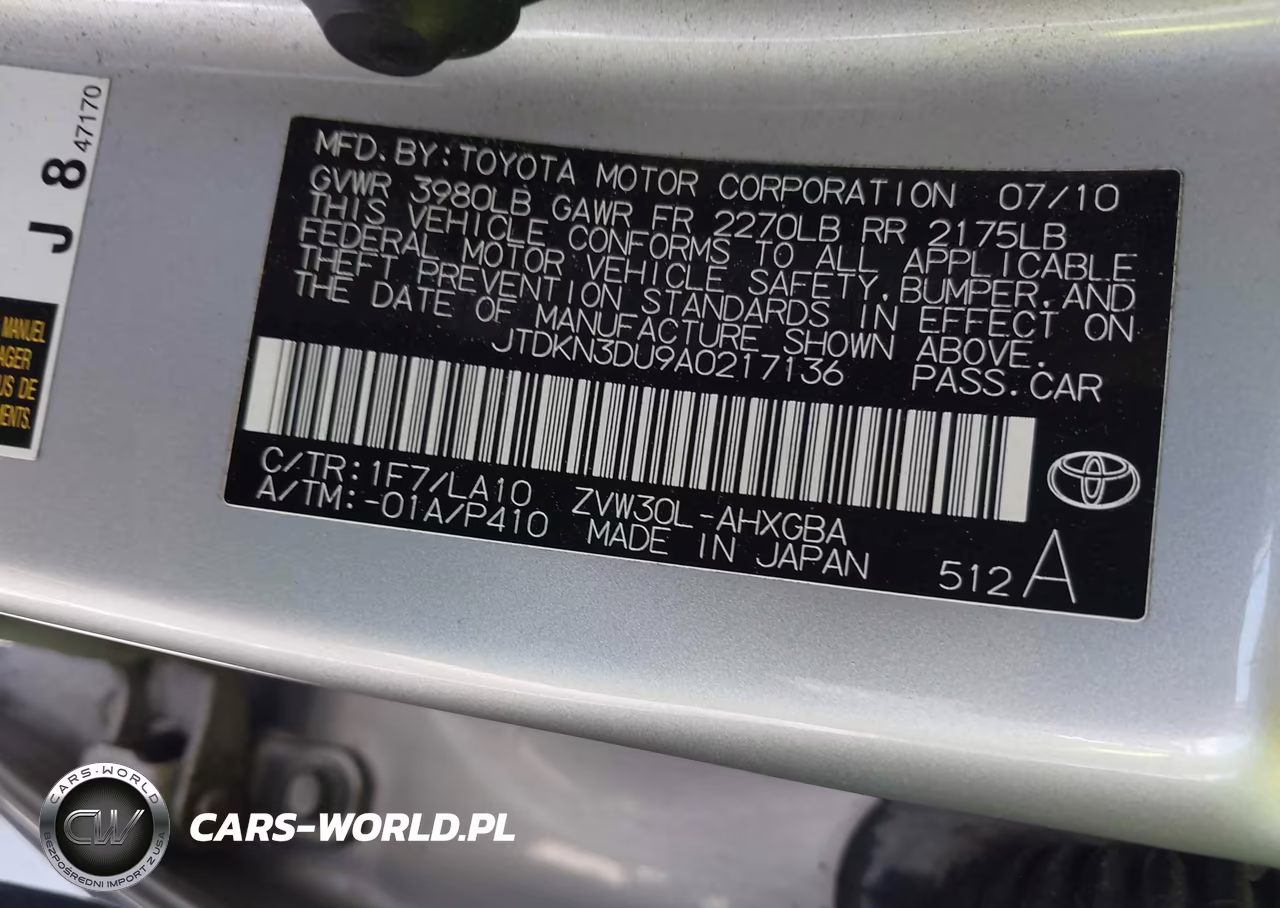 2010 Toyota Prius Iv VIN:JTDKN3DU9A0217136 - 9