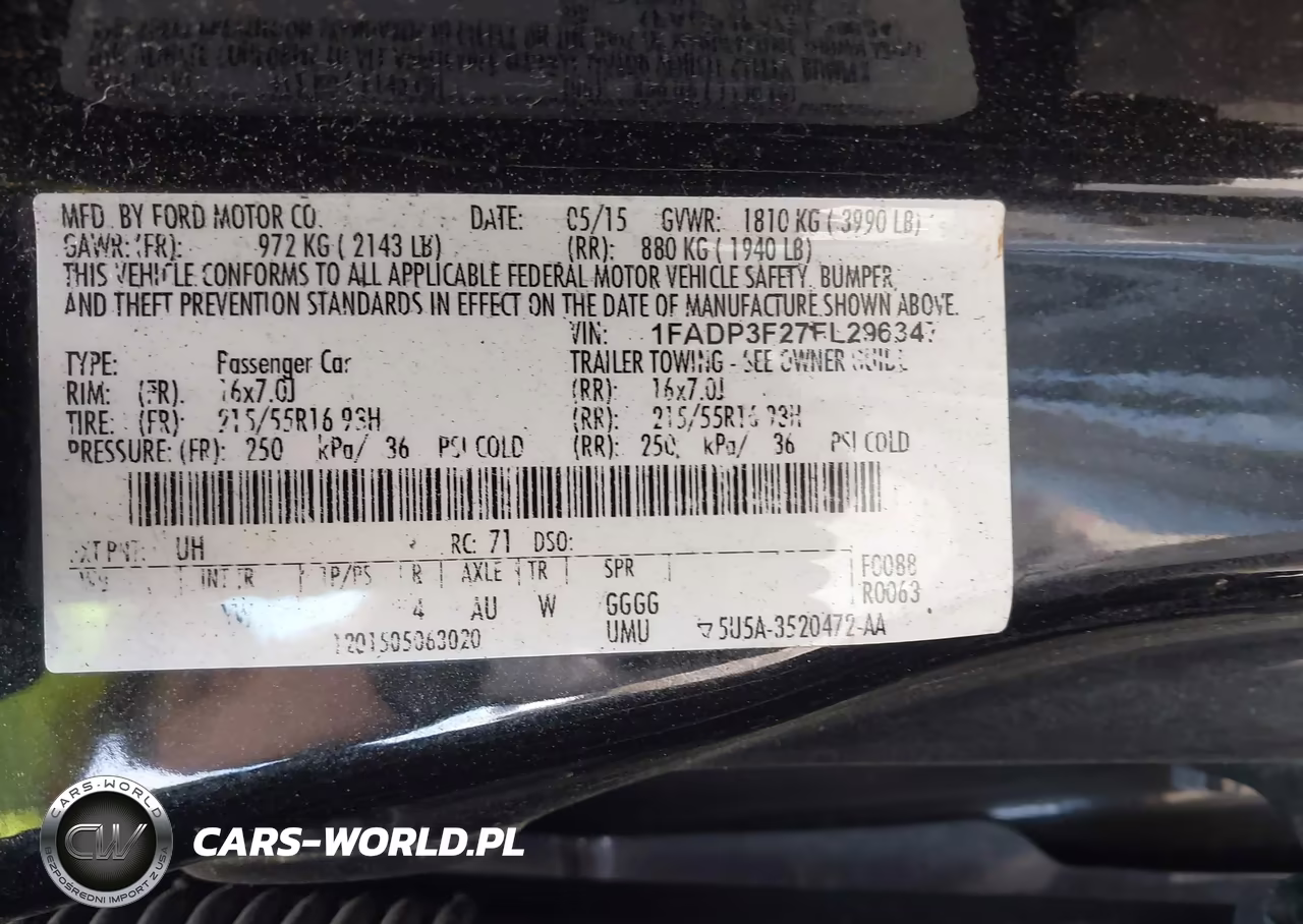 2015 Ford Focus Se VIN:1FADP3F27FL296347 - 9