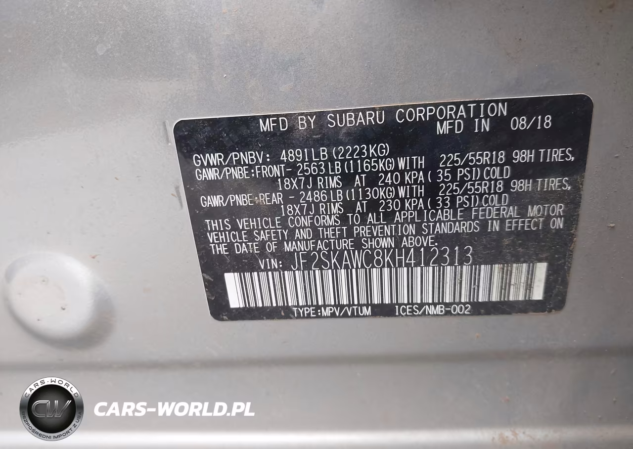 2019 Subaru Forester Touring VIN:JF2SKAWC8KH412313 - 9