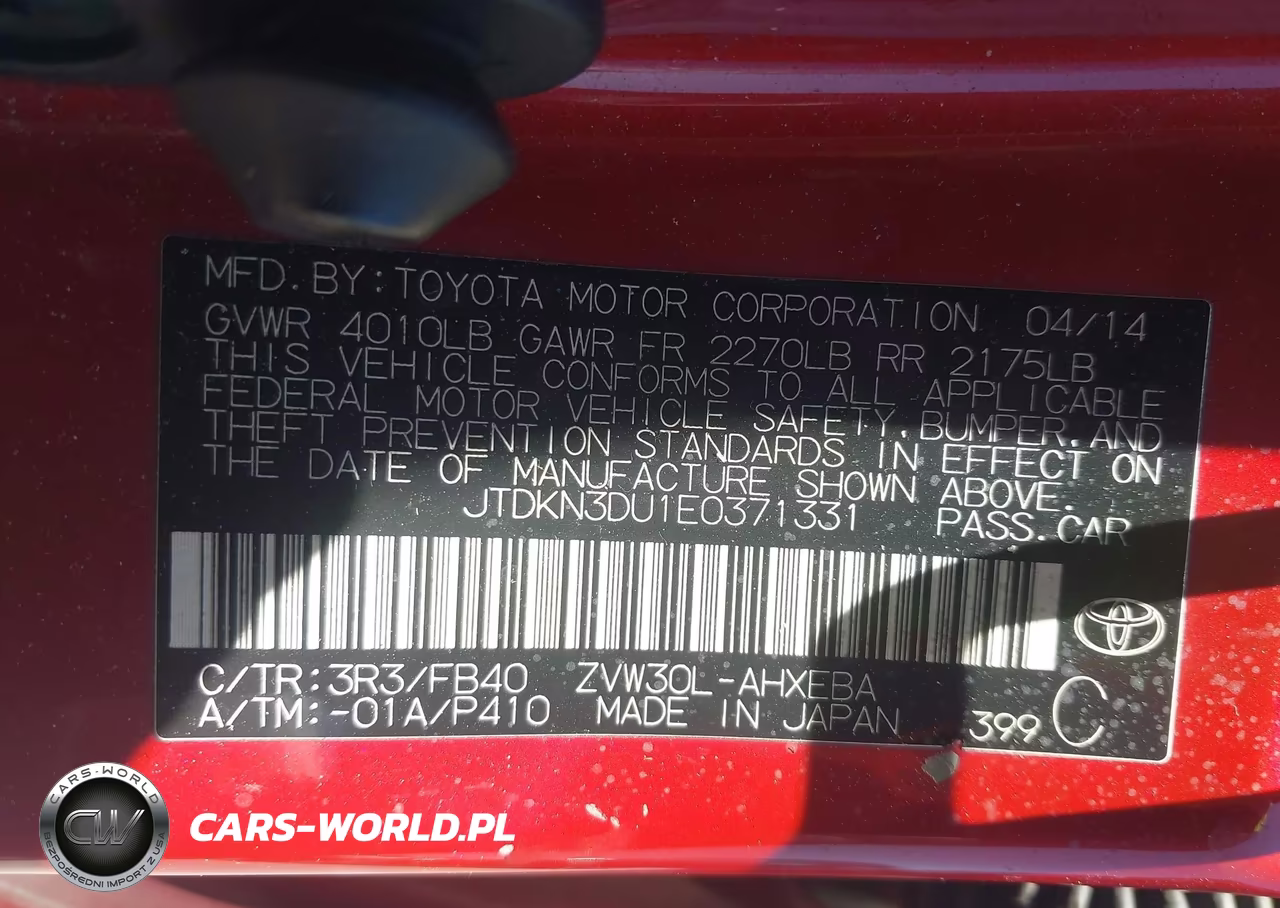 2014 Toyota Prius Three VIN:JTDKN3DU1E0371331 - 9