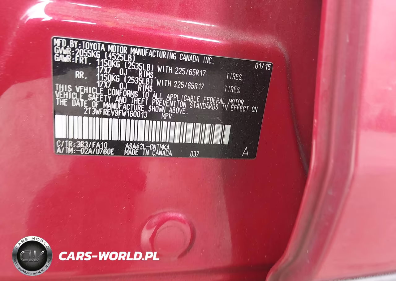 2015 Toyota Rav4 Xle VIN:2T3WFREV9FW160013 - 9