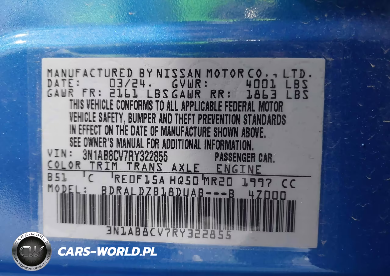 2024 Nissan Sentra Sv Xtronic Cvt VIN:3N1AB8CV7RY322855 - 9
