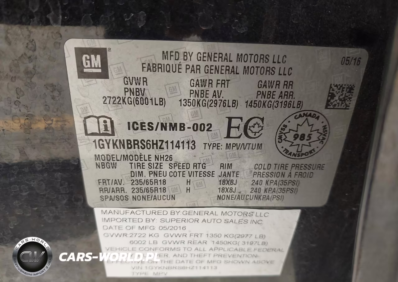 2017 Cadillac Xt5 Luxury VIN:1GYKNBRS6HZ114113 - 9