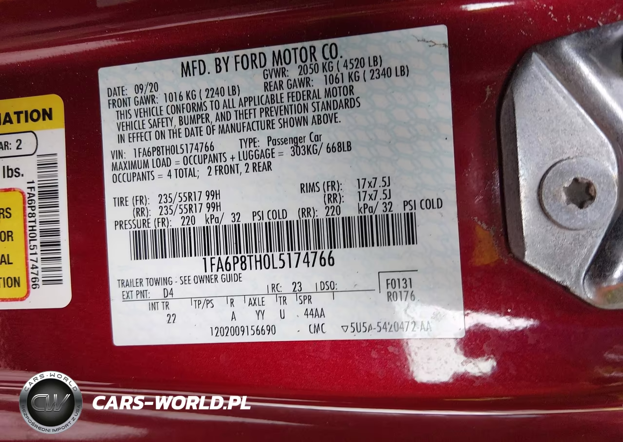 2020 Ford Mustang Ecoboost Fastback VIN:1FA6P8TH0L5174766 - 9