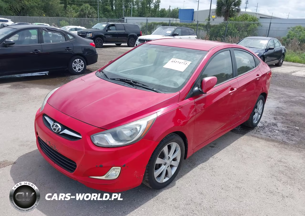 2012 Hyundai Accent Gls VIN:KMHCU4AE5CU080052 - 2