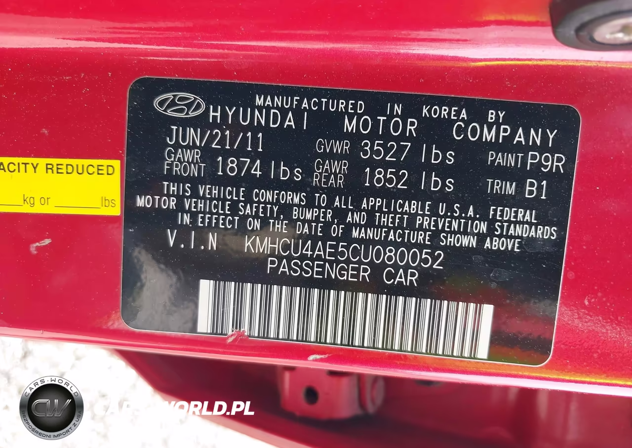 2012 Hyundai Accent Gls VIN:KMHCU4AE5CU080052 - 9