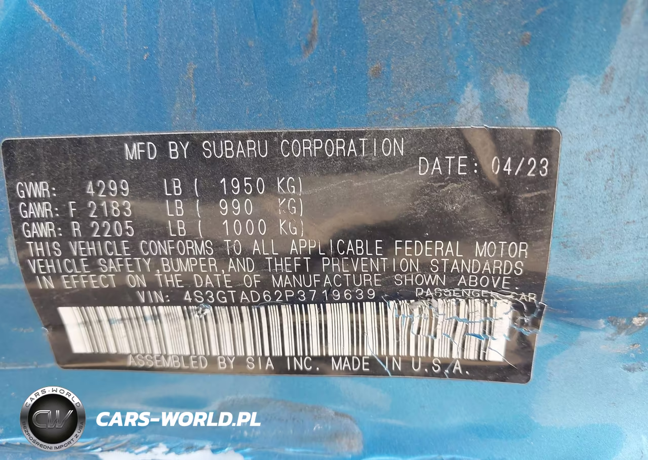 2023 Subaru Impreza Premium 5-Door VIN:4S3GTAD62P3719639 - 9