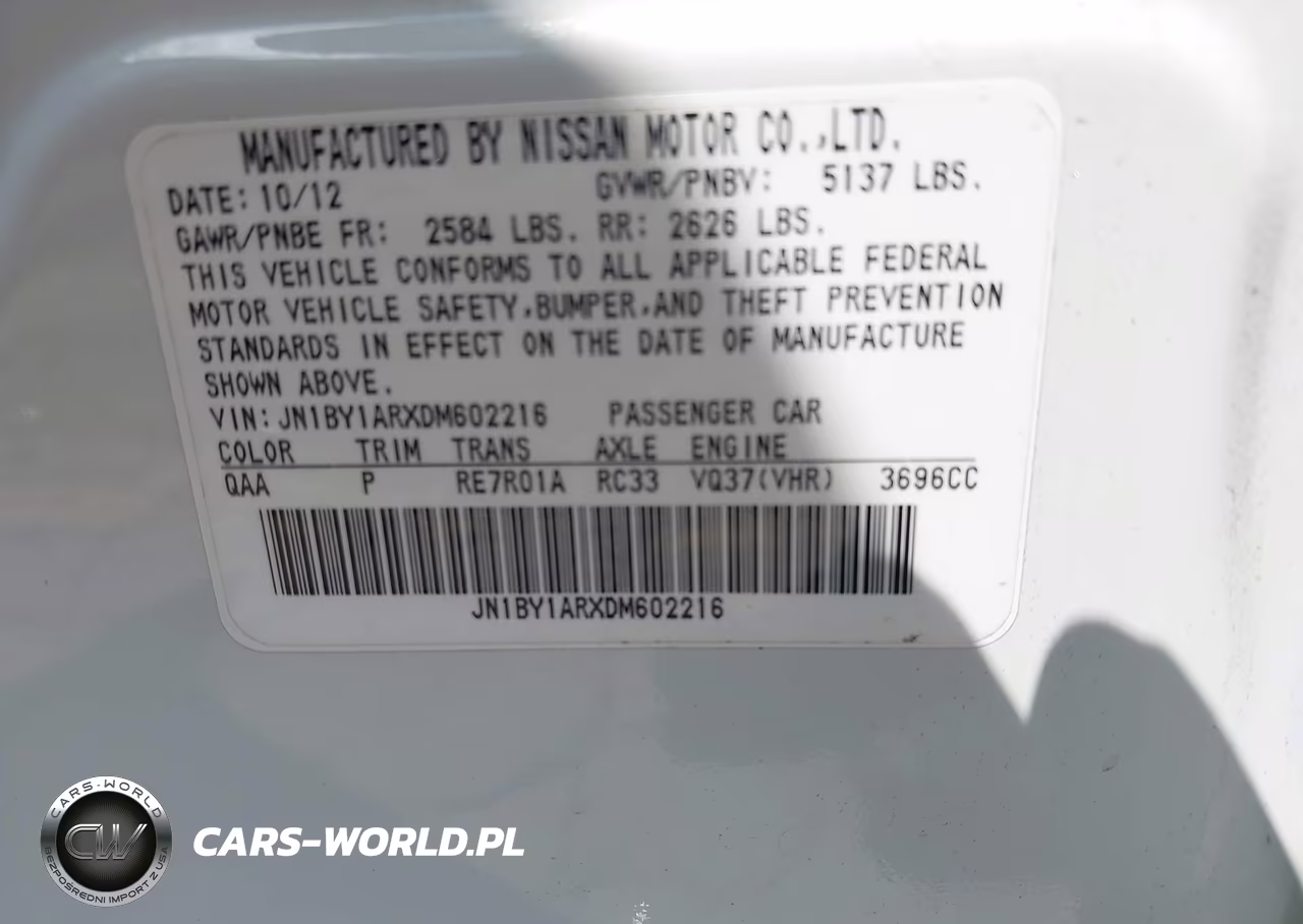 2013 Infiniti M37X VIN:JN1BY1ARXDM602216 - 9