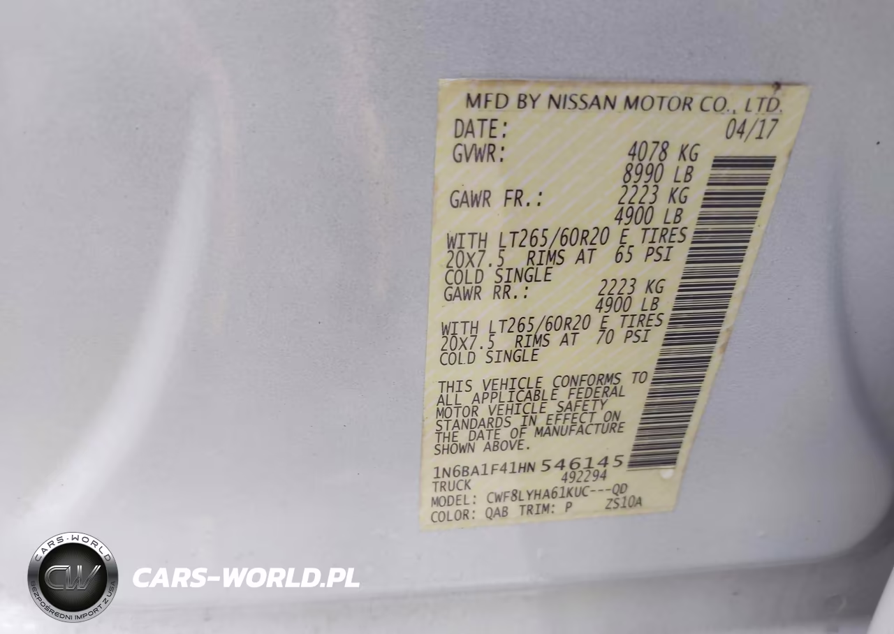 2017 Nissan Titan Xd Platinum Reserve Diesel VIN:1N6BA1F41HN546145 - 9