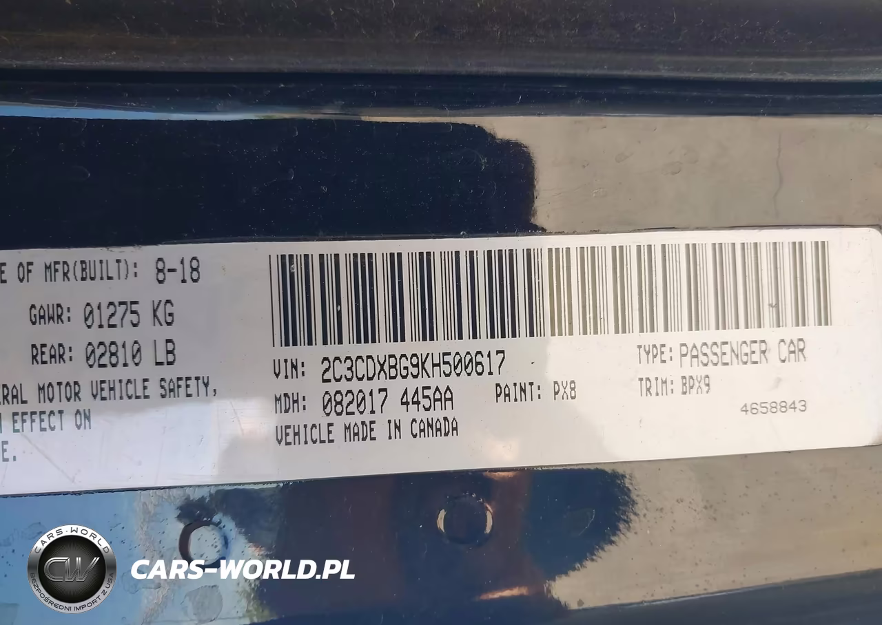 2019 Dodge Charger Sxt Rwd VIN:2C3CDXBG9KH500617 - 9