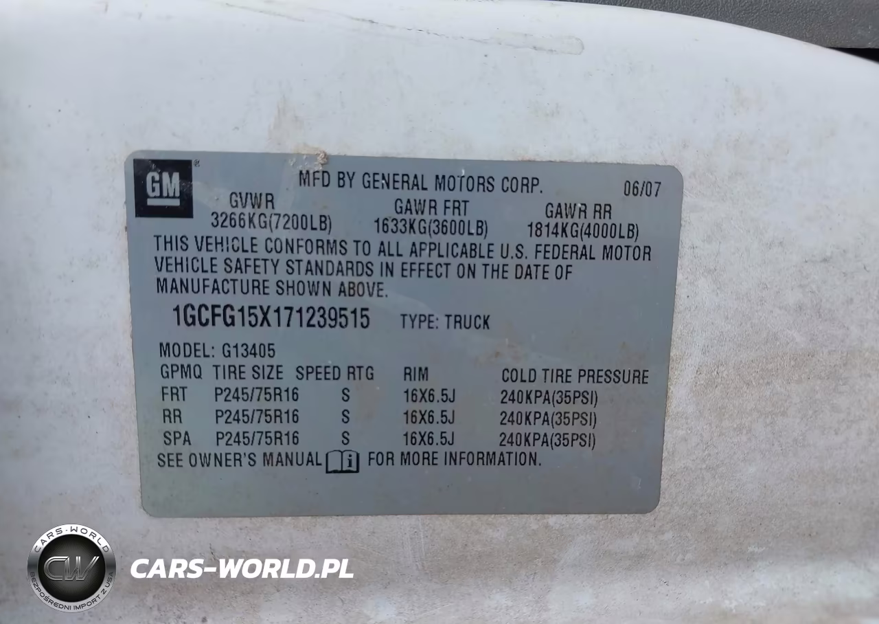 2007 Chevrolet Express Work Van VIN:1GCFG15X171239515 - 9