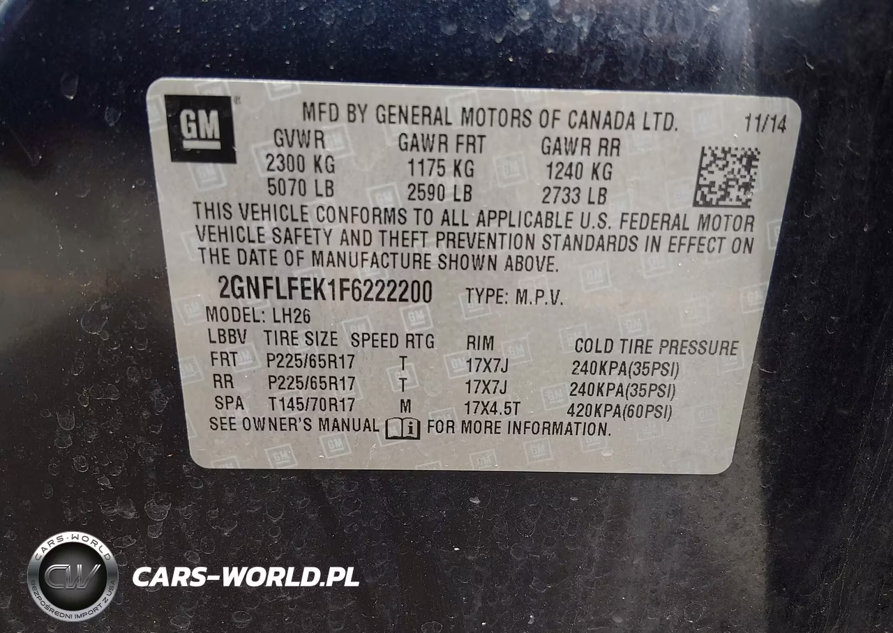 2015 Chevrolet Equinox 1Lt VIN:2GNFLFEK1F6222200 - 9