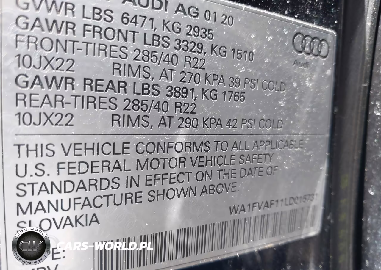 2020 Audi Q8 Prestige 55 Tfsi Quattro Tiptronic VIN:WA1FVAF11LD015731 - 9