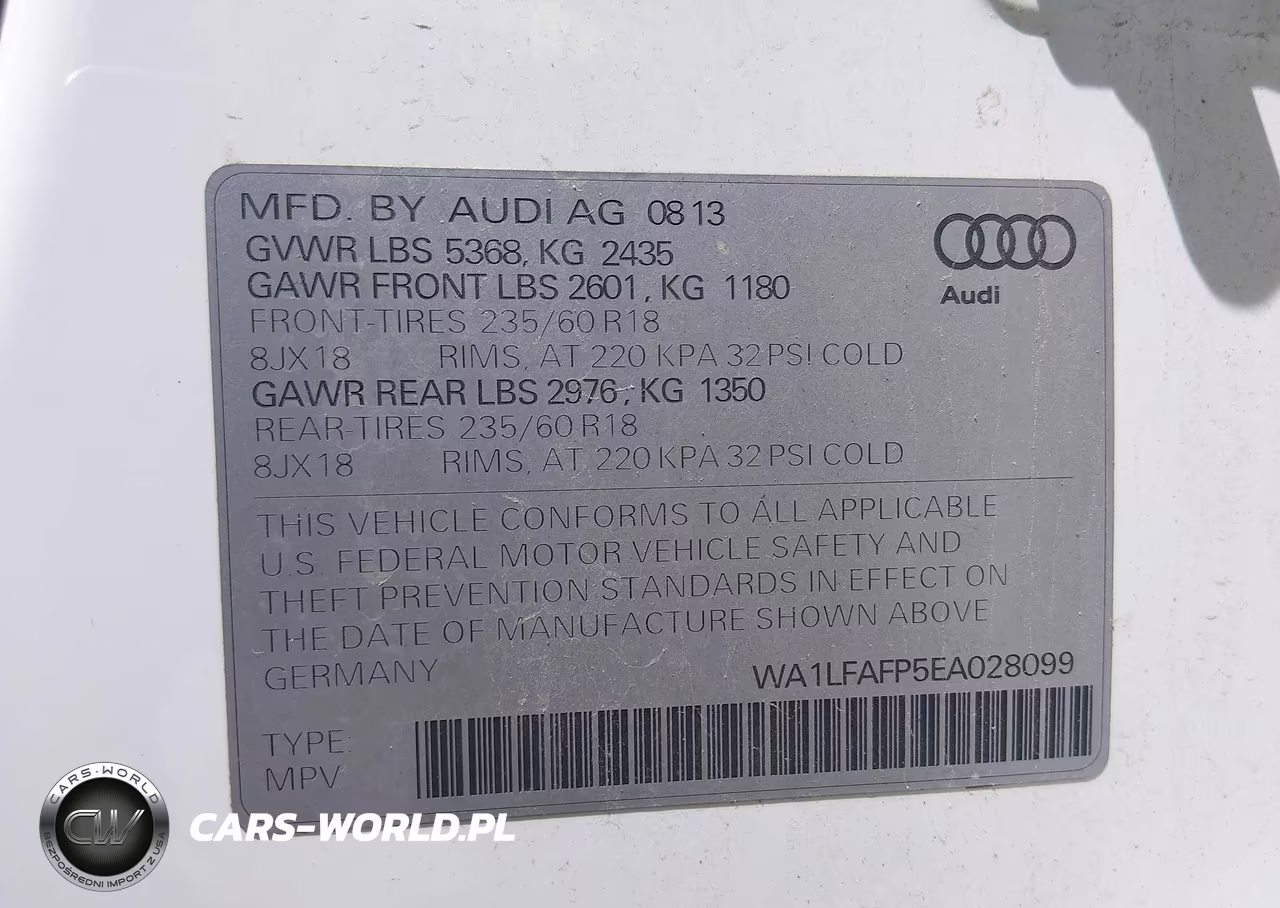 2014 Audi Q5 2.0T Premium VIN:WA1LFAFP5EA028099 - 9