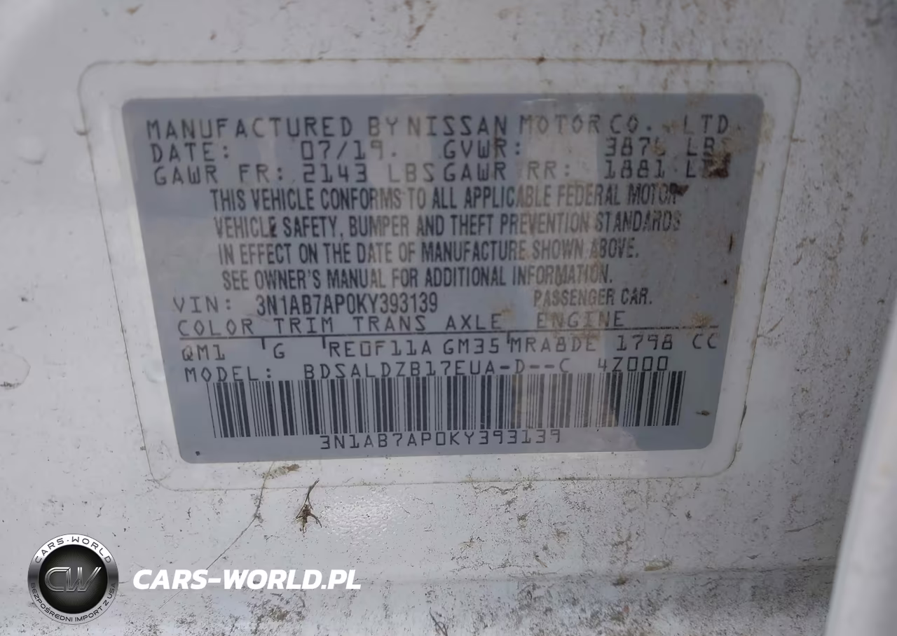 2019 Nissan Sentra Sv VIN:3N1AB7APOKY393139 - 9