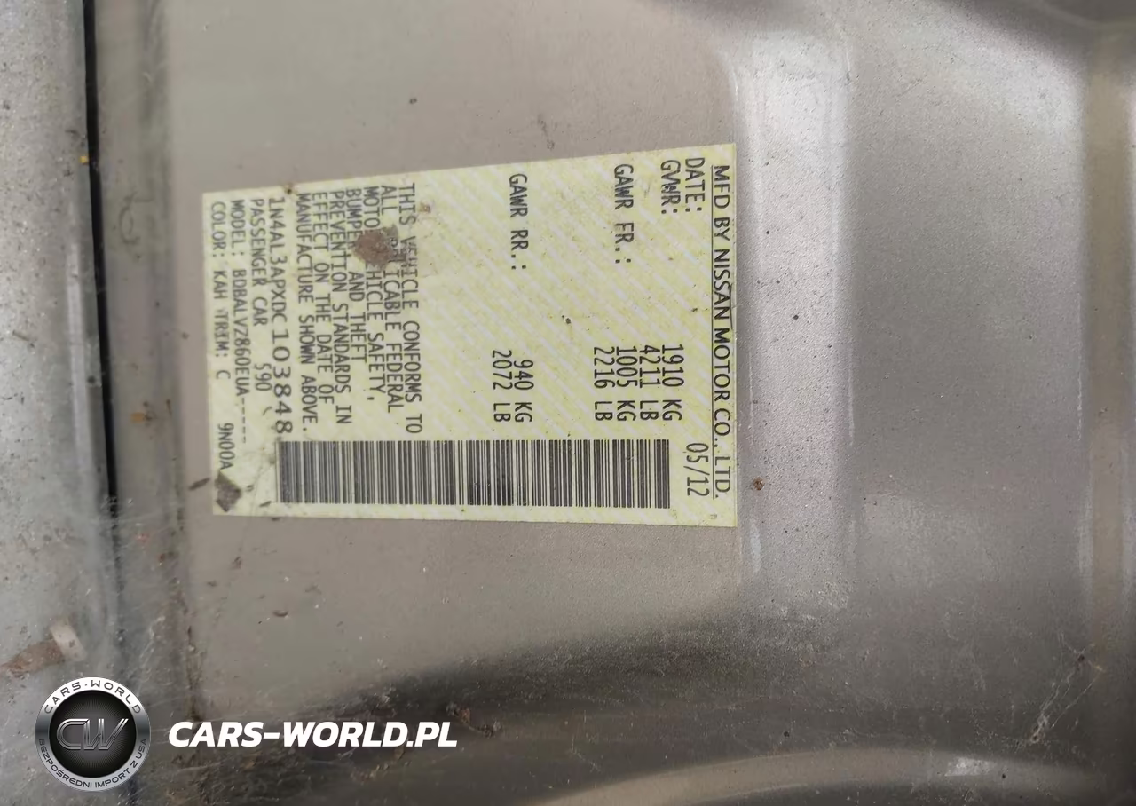 2013 Nissan Altima 2.5 Sl VIN:1N4AL3APXDC103848 - 8