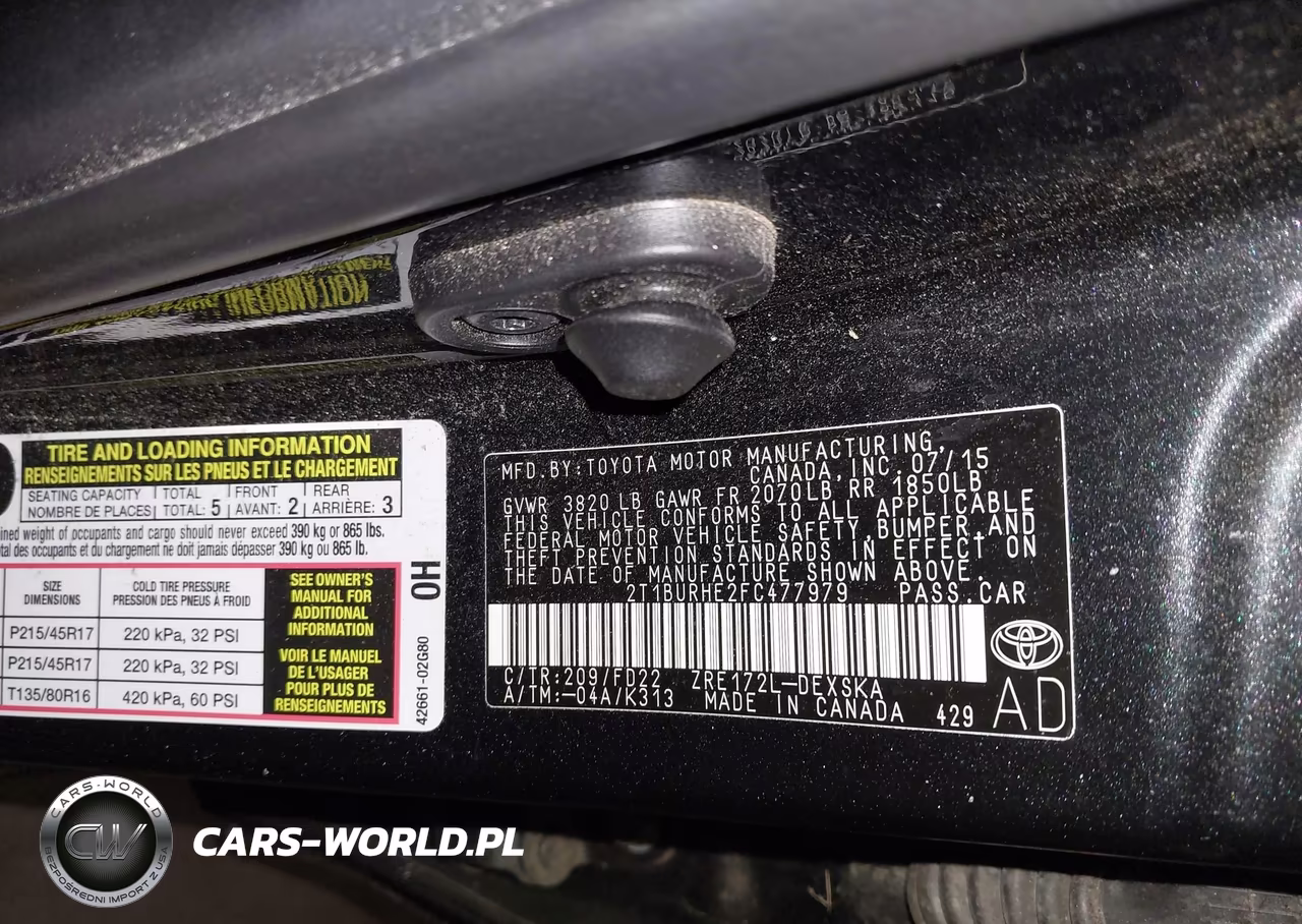 2015 Toyota Corolla S Plus VIN:2T1BURHE2FC477979 - 9