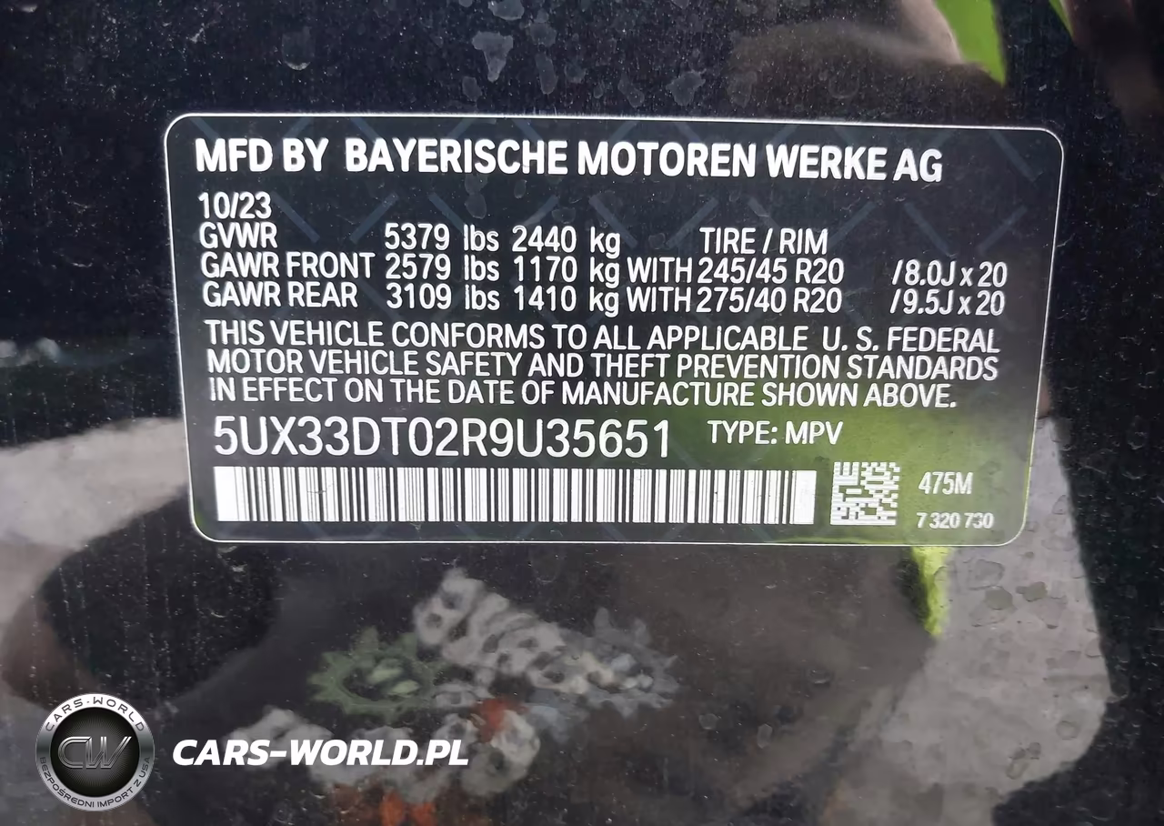 2024 BMW X4 xDrive30I VIN:5UX33DT02R9U35651 - 9