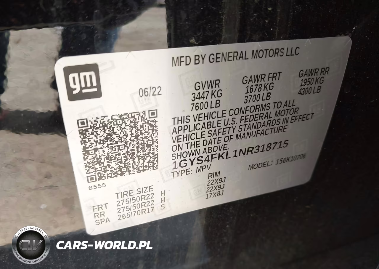 2022 Cadillac Escalade 4Wd Sport VIN:1GYS4FKL1NR318715 - 9