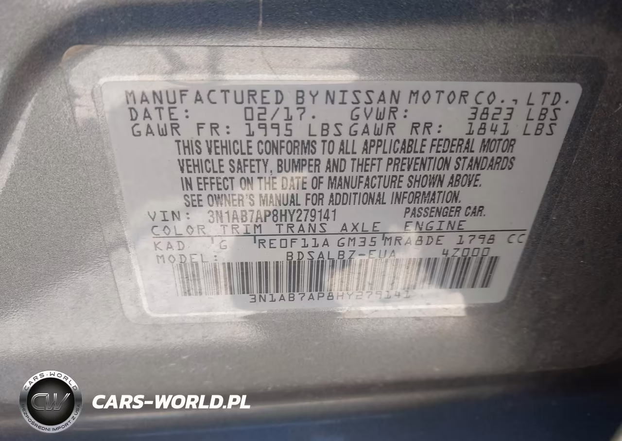 2017 Nissan Sentra S VIN:3N1AB7AP8HY279141 - 9