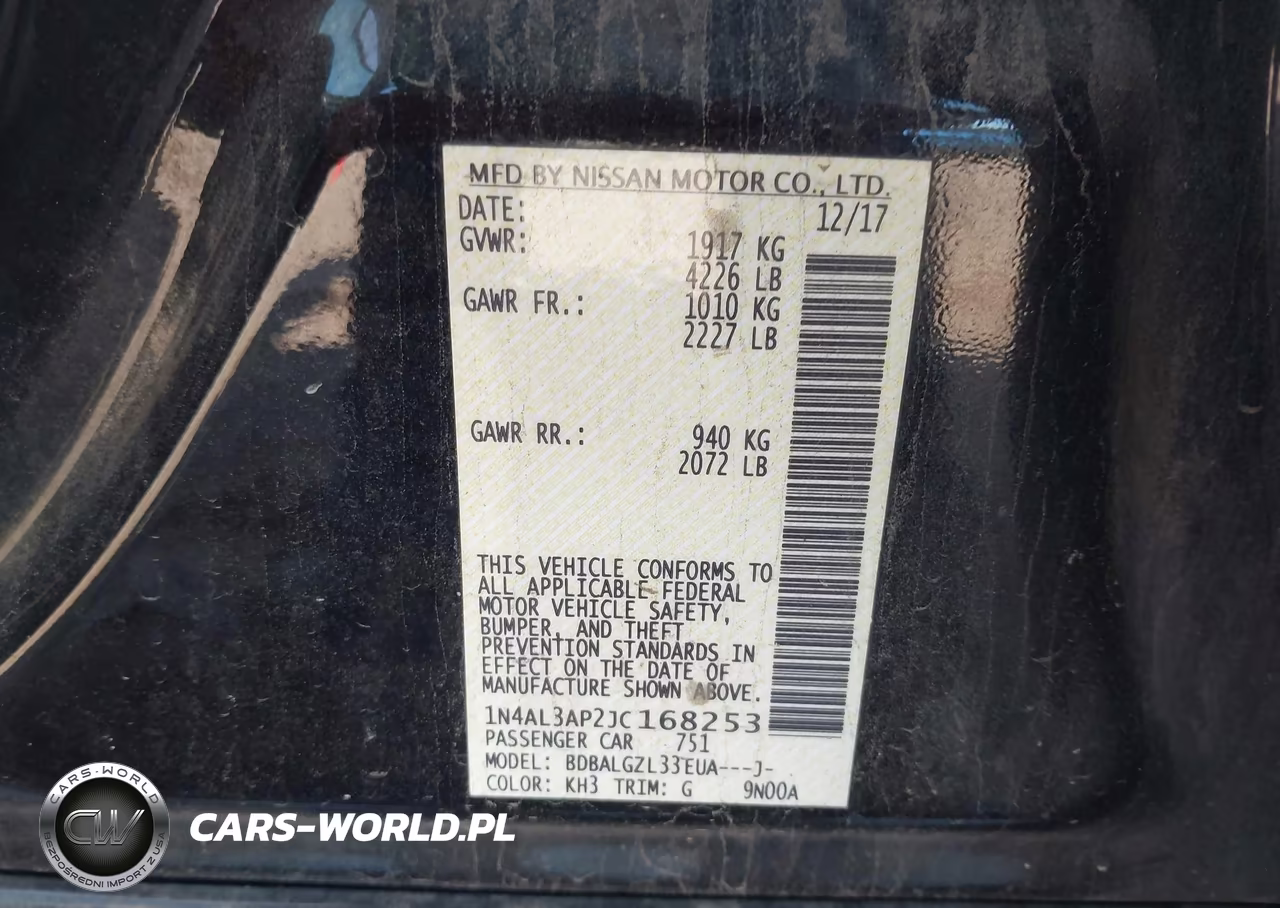 2018 Nissan Altima 2.5 S VIN:1N4AL3AP2JC168253 - 9