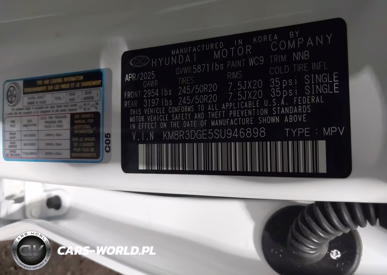2025 Hyundai Palisade Xrt VIN:KM8R3DGE5SU946898 - 9