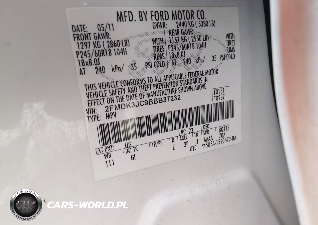 2011 Ford Edge Sel VIN:2FMDK3JC9BBB37232 - 9