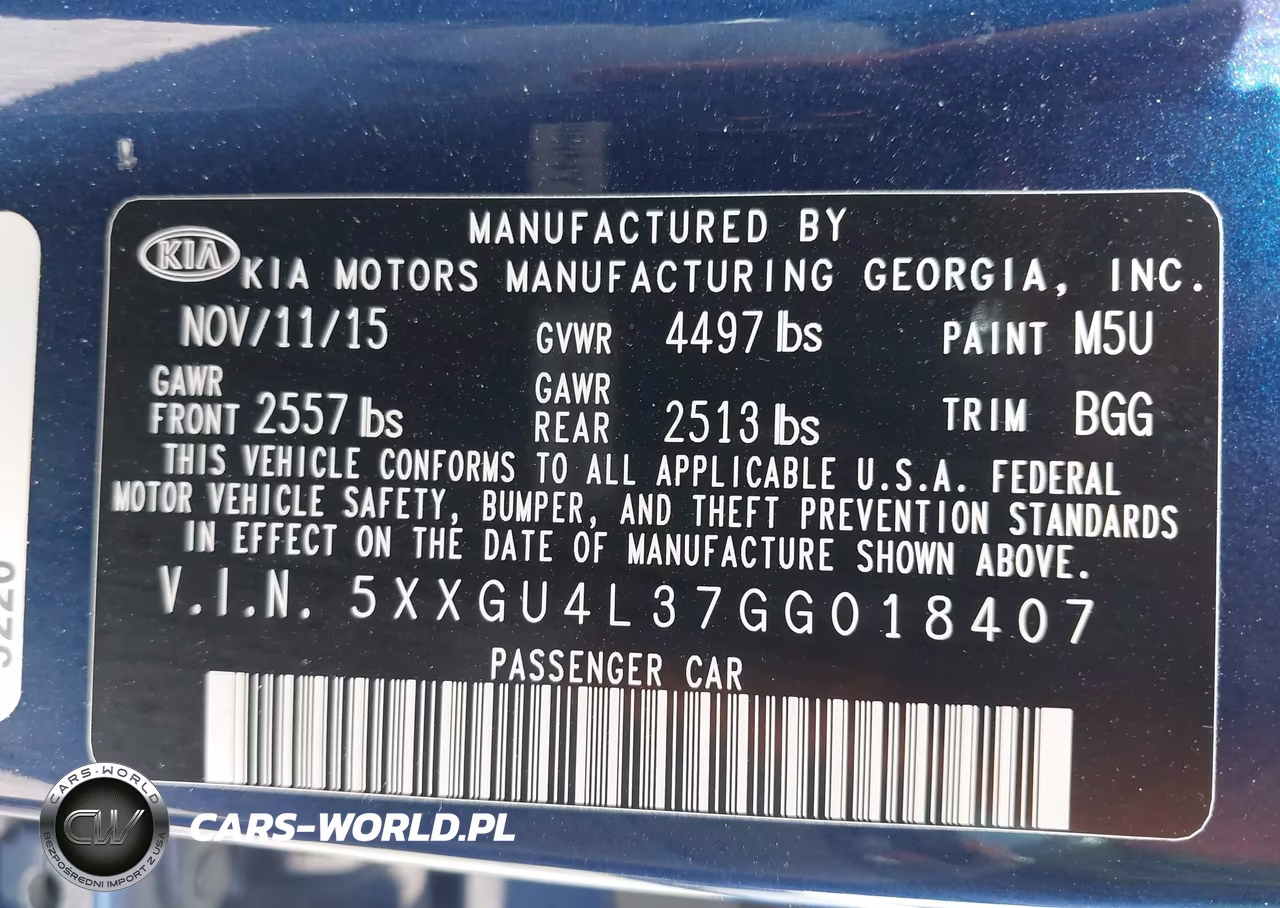 2016 Kia Optima Ex VIN:5XXGU4L37GG018407 - 9