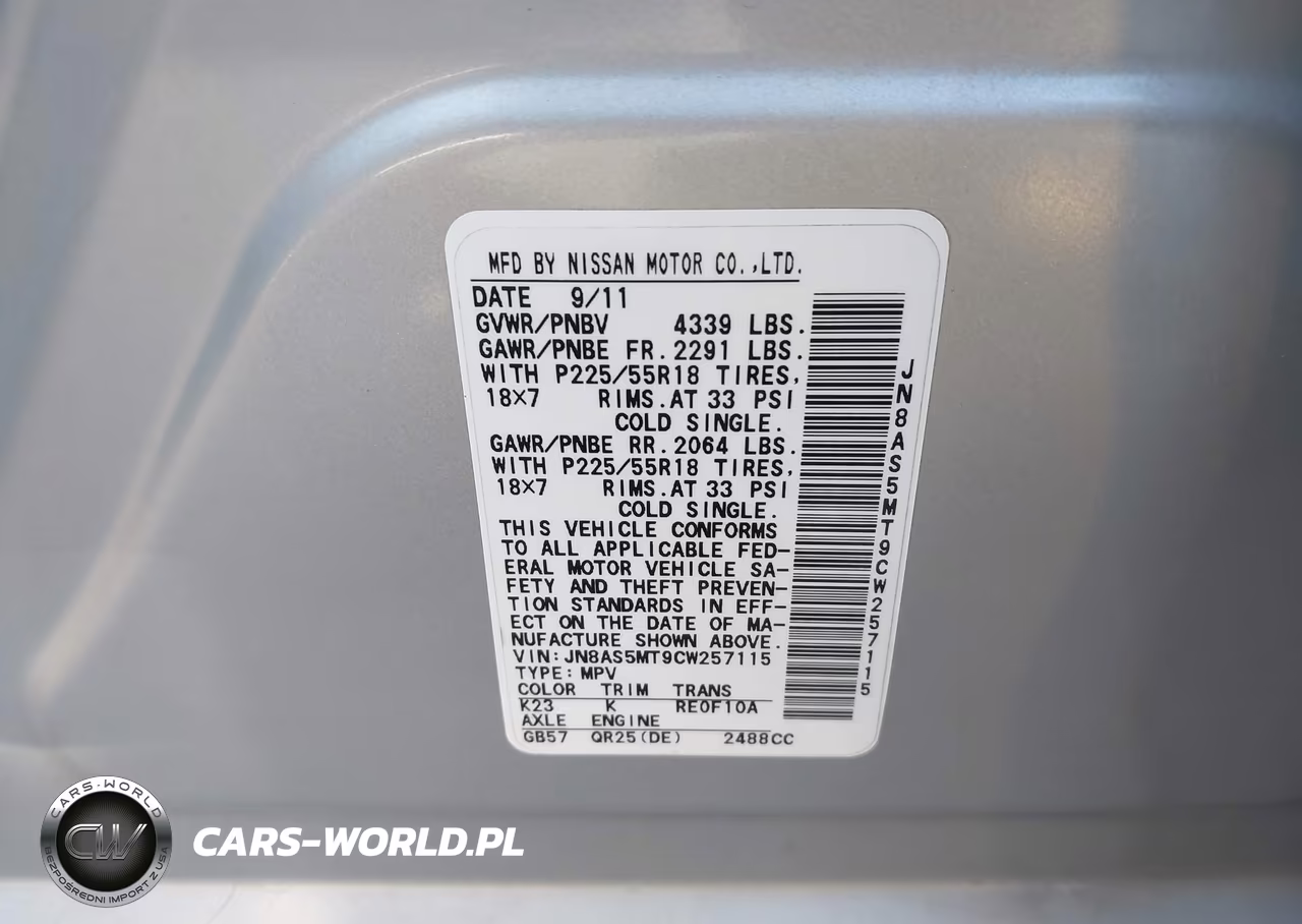 2012 Nissan Rogue Sv W-Sl Pkg VIN:JN8AS5MT9CW257115 - 9