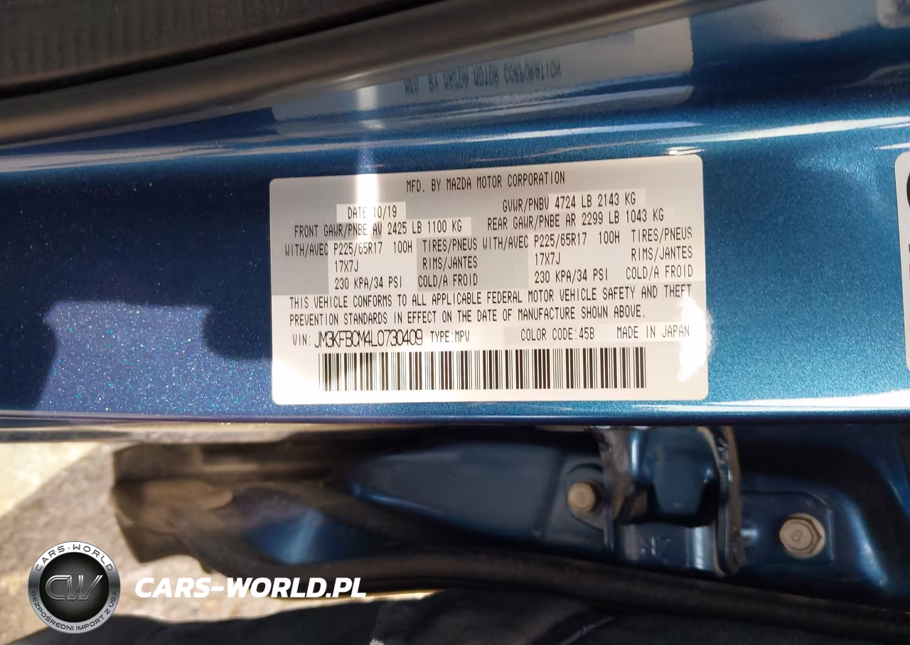 2020 Mazda Cx-5 Touring VIN:JM3KFBCM4L0730409 - 9