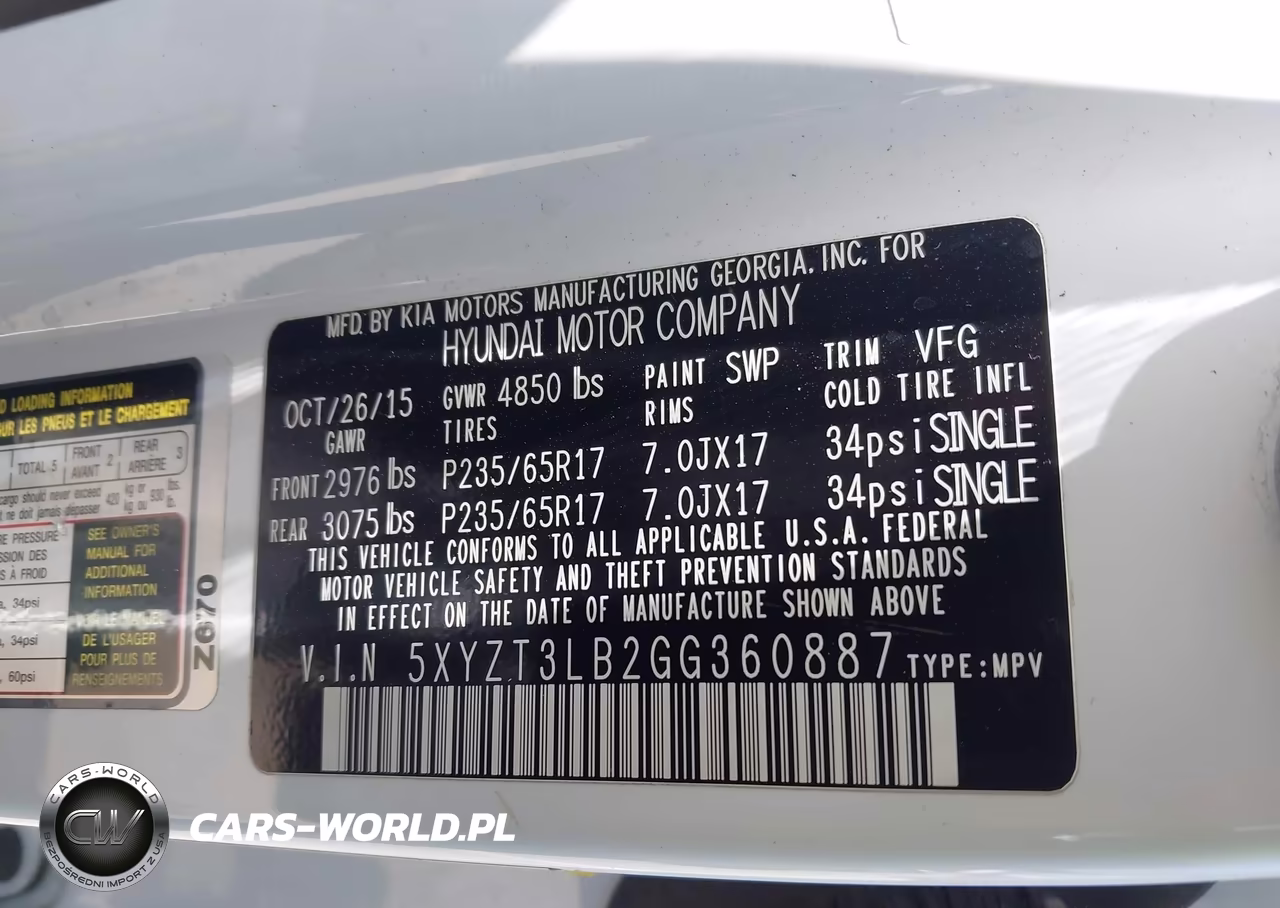2016 Hyundai Santa Fe Sport 2.4L VIN:5XYZT3LB2GG360887 - 9