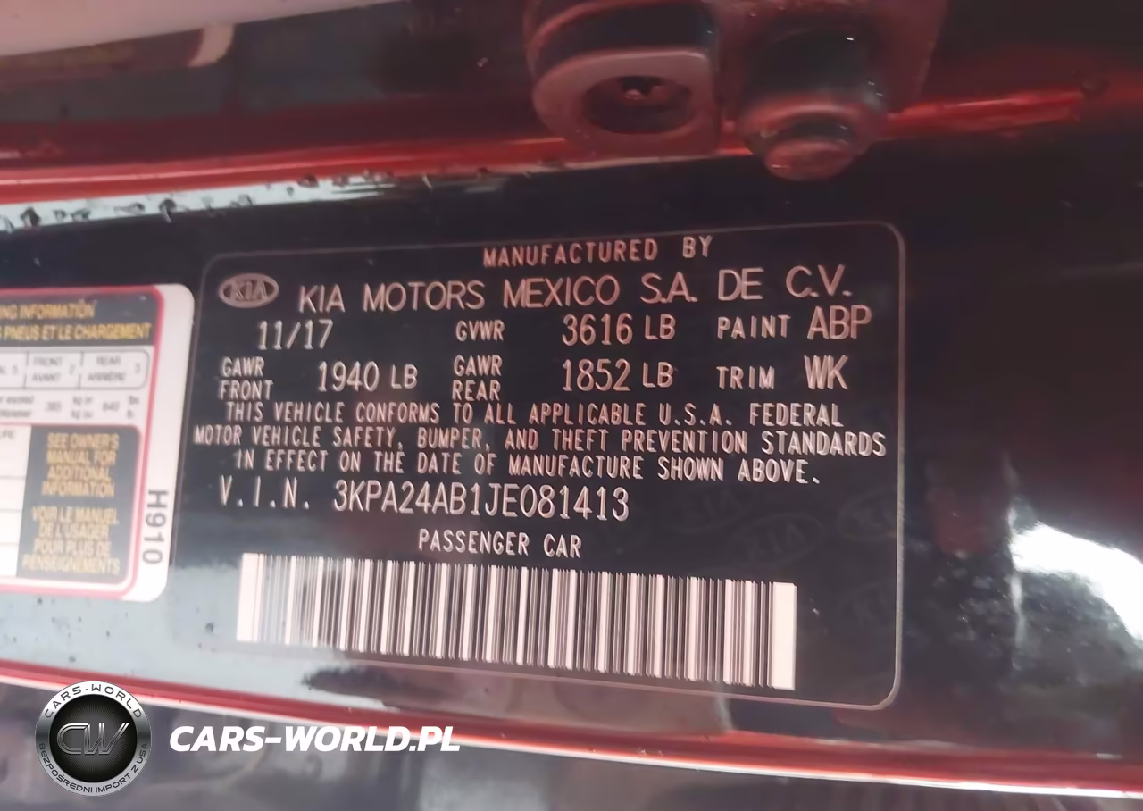 2018 Kia Rio S VIN:3KPA24AB1JE081413 - 9