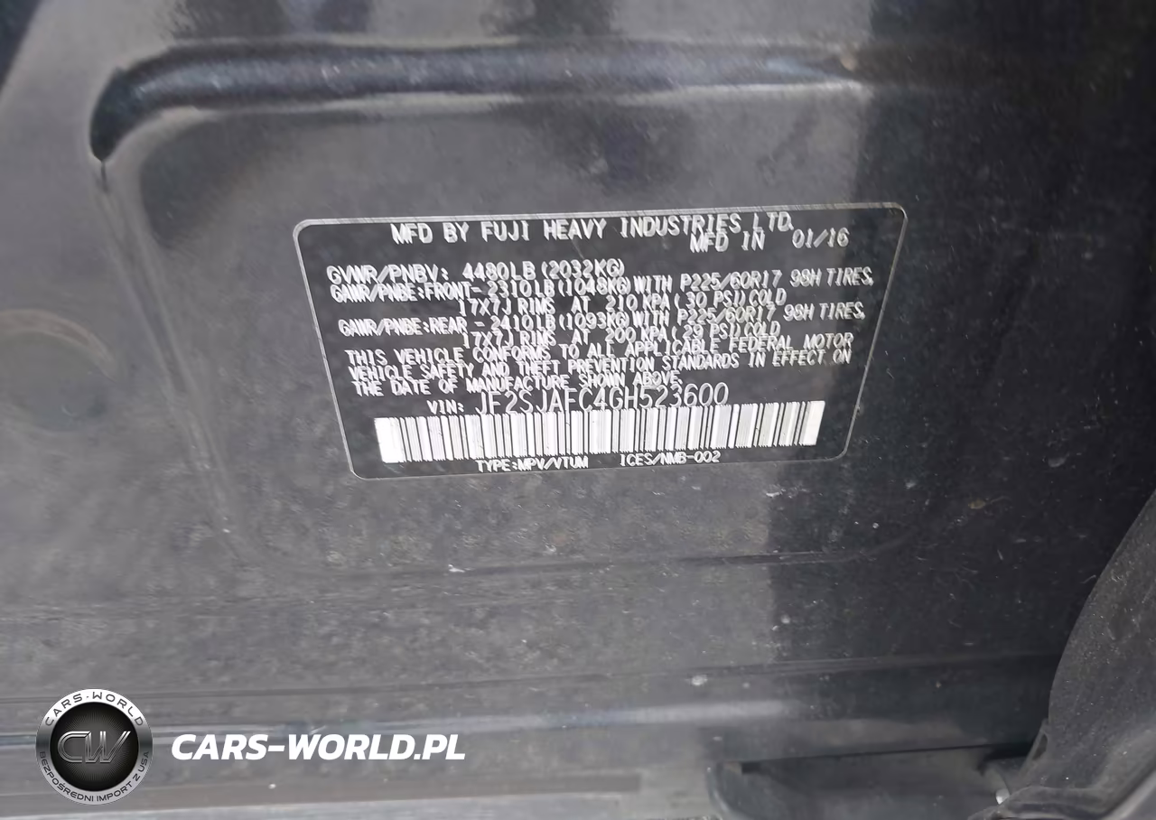 2016 Subaru Forester 2.5I Premium VIN:JF2SJAFC4GH523600 - 9